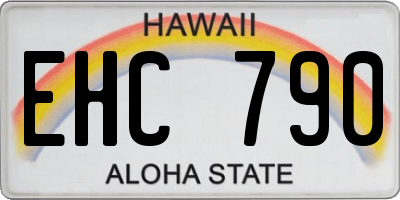 HI license plate EHC790