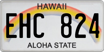 HI license plate EHC824