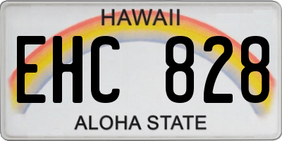 HI license plate EHC828