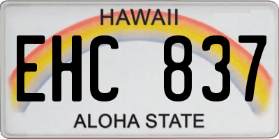 HI license plate EHC837