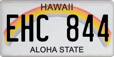 HI license plate EHC844