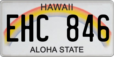 HI license plate EHC846