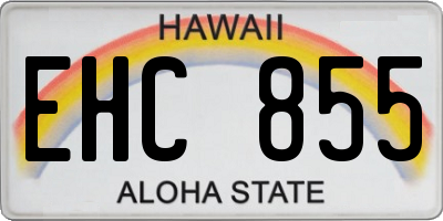 HI license plate EHC855