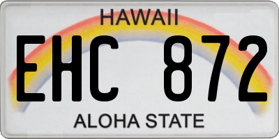 HI license plate EHC872