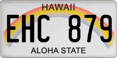 HI license plate EHC879