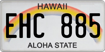 HI license plate EHC885
