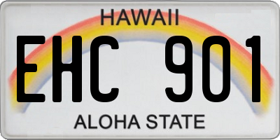 HI license plate EHC901