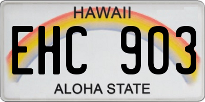 HI license plate EHC903