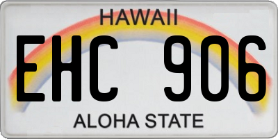 HI license plate EHC906