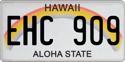 HI license plate EHC909