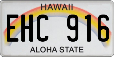 HI license plate EHC916