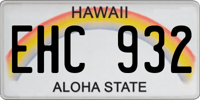 HI license plate EHC932