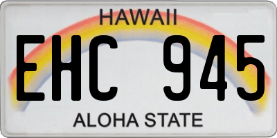HI license plate EHC945