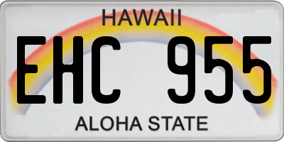 HI license plate EHC955