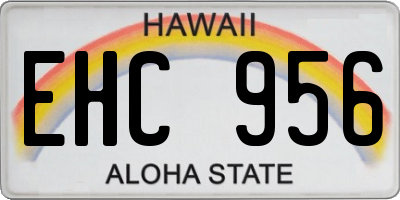 HI license plate EHC956