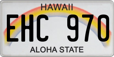 HI license plate EHC970