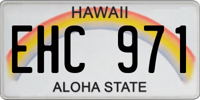 HI license plate EHC971