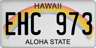HI license plate EHC973