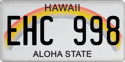 HI license plate EHC998