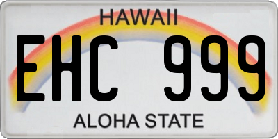 HI license plate EHC999