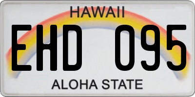 HI license plate EHD095