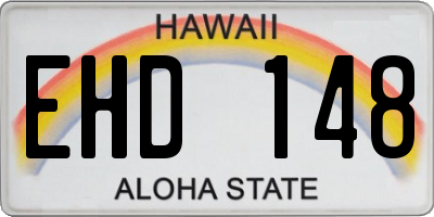 HI license plate EHD148
