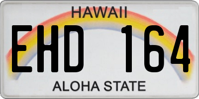 HI license plate EHD164