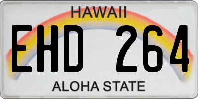 HI license plate EHD264