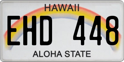 HI license plate EHD448