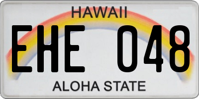HI license plate EHE048