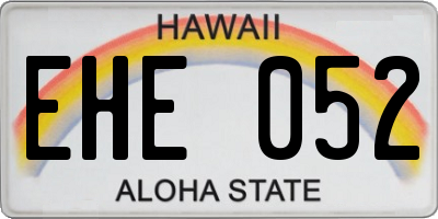 HI license plate EHE052