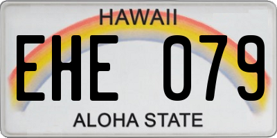 HI license plate EHE079