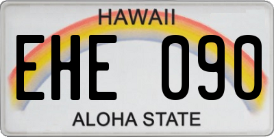 HI license plate EHE090