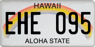 HI license plate EHE095