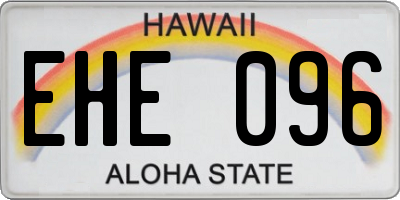HI license plate EHE096