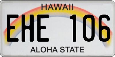 HI license plate EHE106