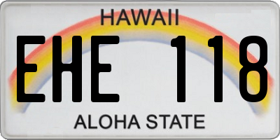 HI license plate EHE118