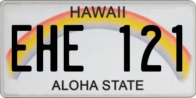 HI license plate EHE121