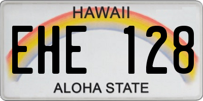 HI license plate EHE128