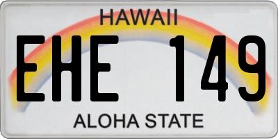 HI license plate EHE149