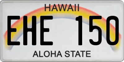 HI license plate EHE150