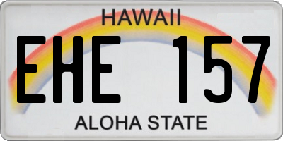 HI license plate EHE157