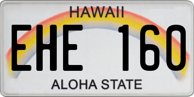 HI license plate EHE160