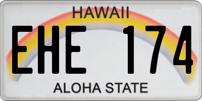 HI license plate EHE174
