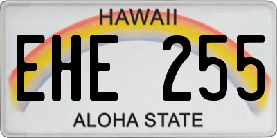 HI license plate EHE255