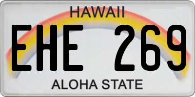 HI license plate EHE269