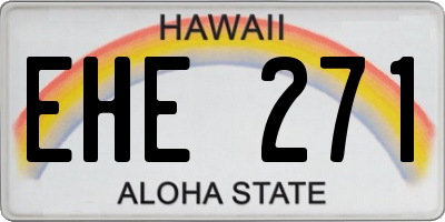 HI license plate EHE271