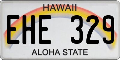 HI license plate EHE329