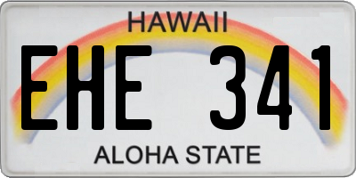 HI license plate EHE341