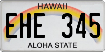 HI license plate EHE345
